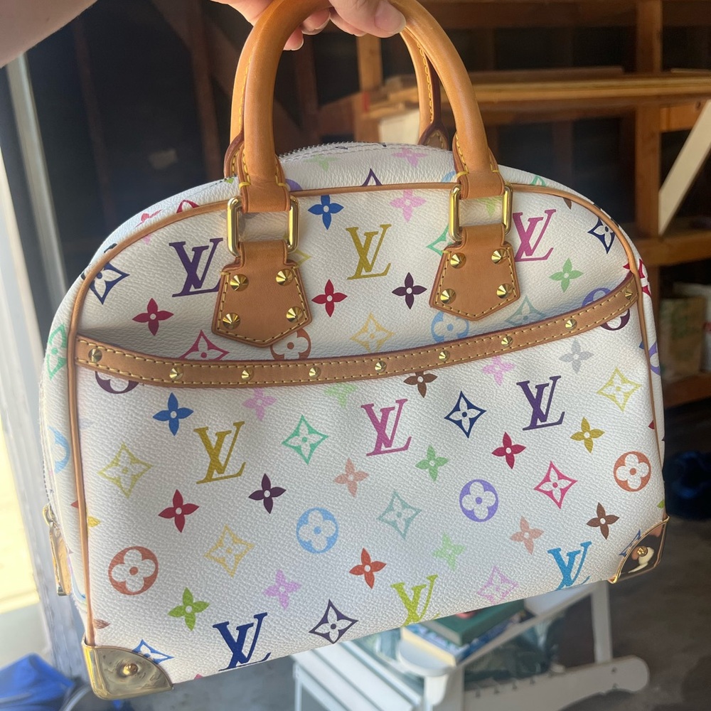 Louis Vuitton White Multicolor Satchel